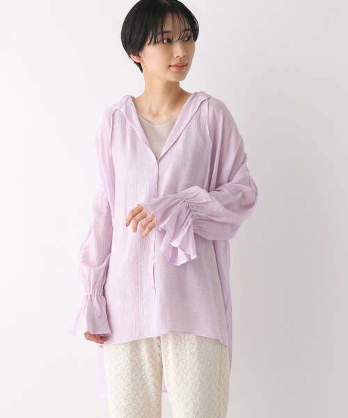 LEPSIM(レプシィム)の「シャーリングスキッパーブラウス 274206(シャツ/ブラウス・レディース・ブラック/オフホワイト/ピンク・FREE)」の3枚目の写真