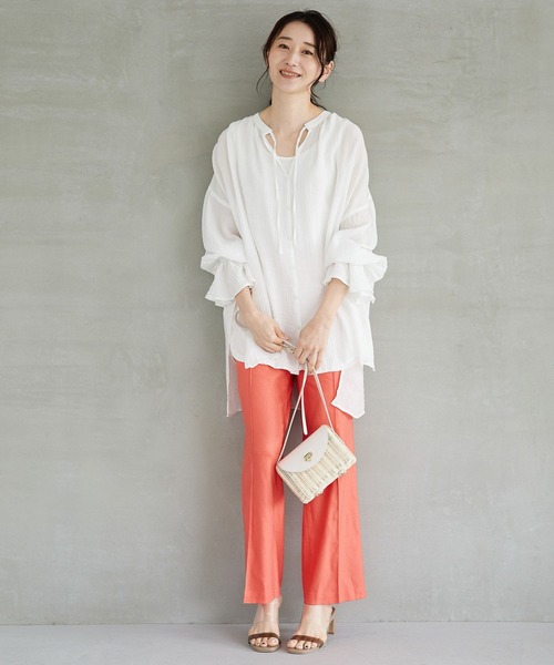 LEPSIM(レプシィム)の「シャーリングスキッパーブラウス 274206(シャツ/ブラウス・レディース・ブラック/オフホワイト/ピンク・FREE)」の12枚目の写真