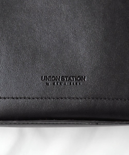 UNION STATION（ユニオンステーション）の「シンセティックレザースクエアショルダーバッグ（ショルダーバッグ・メンズ・ブラック/グレー/ブラック系その他・FREE）」の11枚目の写真