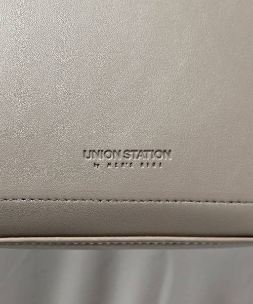 UNION STATION（ユニオンステーション）の「シンセティックレザースクエアショルダーバッグ（ショルダーバッグ・メンズ・ブラック/グレー/ブラック系その他・FREE）」の15枚目の写真