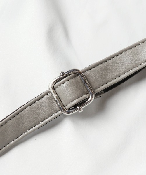 UNION STATION（ユニオンステーション）の「シンセティックレザースクエアショルダーバッグ（ショルダーバッグ・メンズ・ブラック/グレー/ブラック系その他・FREE）」の16枚目の写真