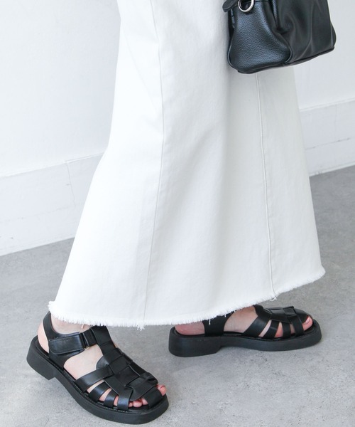 Chillfar（チルファー）の「デニムロングスカート（デニムスカート・レディース・ブラック/ネイビー/アイボリー・MEDIUM/LARGE）」の17枚目の写真