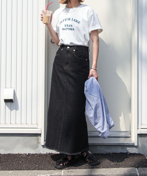 Chillfar(チルファー)の「デニムロングスカート(デニムスカート・レディース・ブラック/ネイビー/アイボリー・MEDIUM/LARGE)」の22枚目の写真