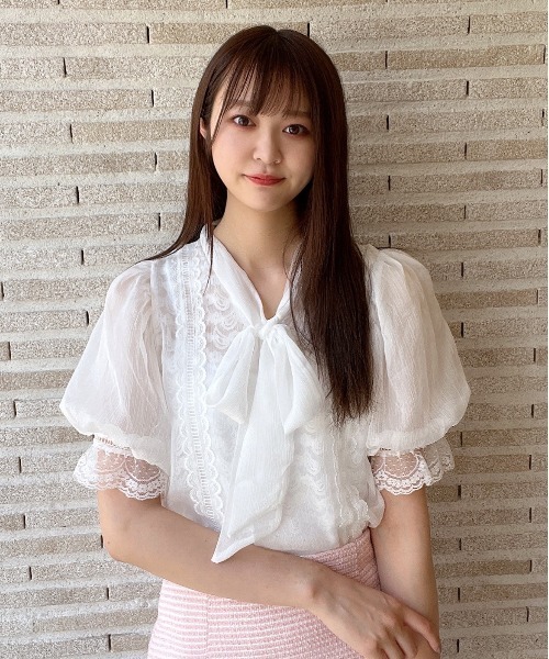 Crea titty&Co. PETIT（クレアティティーアンドコープチ）の「【Crea titty&Co. PETIT】レースリボンパフブラウス（シャツ/ブラウス・レディース・ホワイト・FREE）」の11枚目の写真