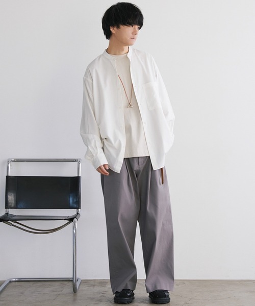 トップス LIDNM WOOL GABA WIDE SHIRT LIDNM（リドム）の「WOOL GABA WIDE SHIRT（シャツ/ブラウス
