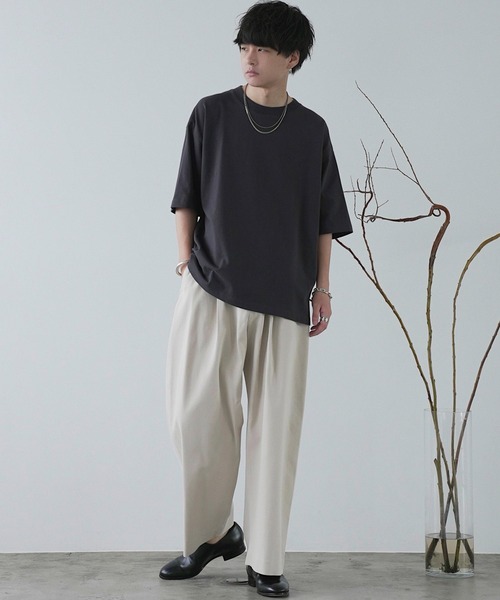 WYM LIDNM(ウィム バイ リドム)の「HARD GABA LOOSE FIT TROUSERS(その他パンツ・メンズ・オフホワイト/ダークグレー/グレー系/ダークベージュ/ダークブラウン/グレー・S/M/L)」の21枚目の写真