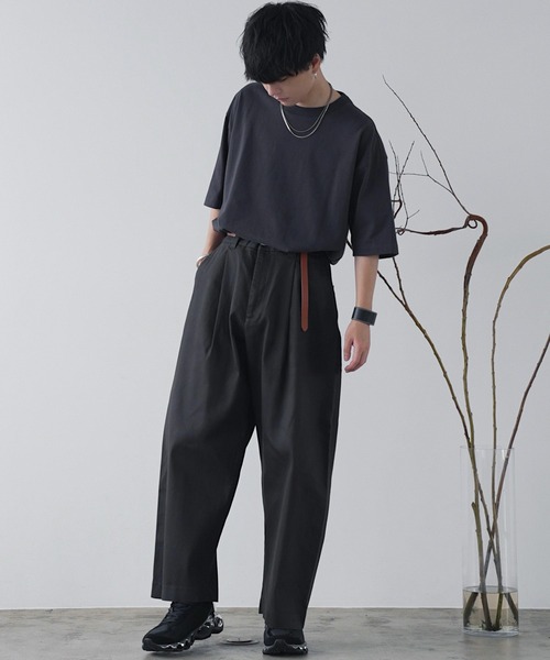 WYM LIDNM(ウィム バイ リドム)の「HARD GABA LOOSE FIT TROUSERS(その他パンツ・メンズ・オフホワイト/ダークグレー/グレー系/ダークベージュ/ダークブラウン/グレー・S/M/L)」の22枚目の写真