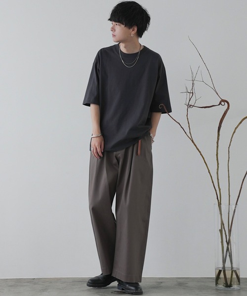 WYM LIDNM(ウィム バイ リドム)の「HARD GABA LOOSE FIT TROUSERS(その他パンツ・メンズ・オフホワイト/ダークグレー/グレー系/ダークベージュ/ダークブラウン/グレー・S/M/L)」の18枚目の写真