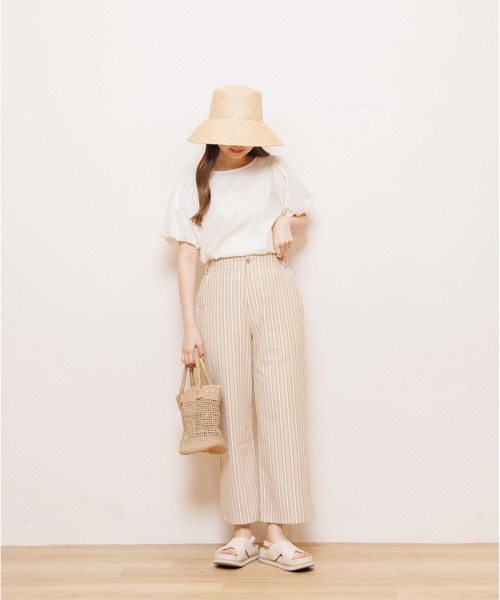 flower(フラワー)の「フェミニンパフブラウス(シャツ/ブラウス・レディース・アイボリー/ピンク・FREE)」の6枚目の写真