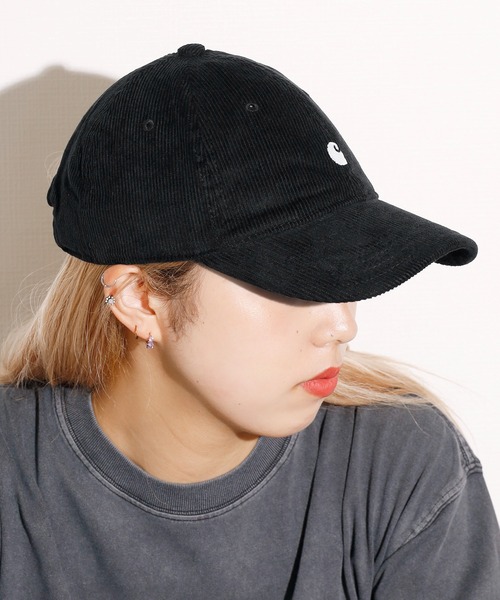 Carhartt WIP(カーハートダブリューアイピー)の「Carhartt WIP/カーハートダブリューアイピー Harlem Cap ベースボールキャップ コーデュロイ(キャップ・メンズ・ブラック・ONE SIZE)」の14枚目の写真