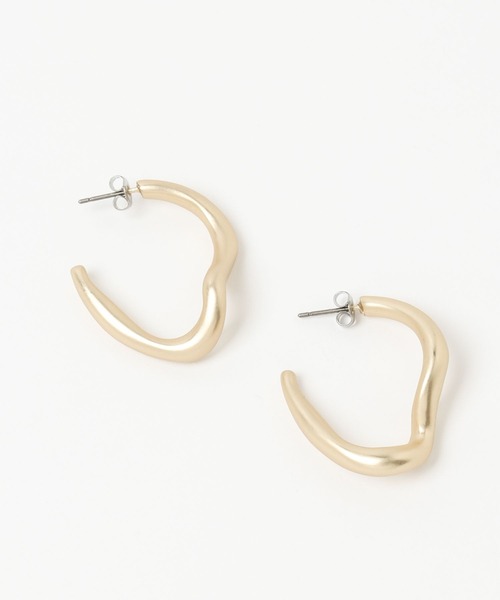 Andemiu（アンデミュウ）の「マットウエーブピアス347867（ピアス（両耳用）・レディース・シルバー/ゴールド・FREE）」の5枚目の写真