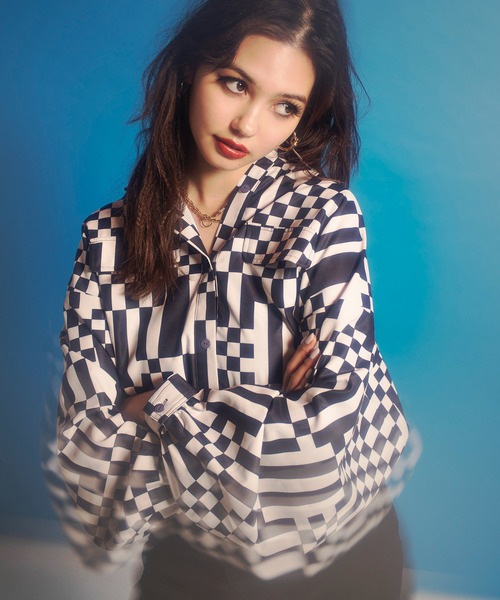 SPIRALGIRL（スパイラルガール）の「ブロックチェックショートジャケット（その他アウター・レディース・ブラック系/ブラウン系・FREE）」の14枚目の写真