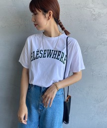 [MICA&DEAL/マイカアンドディール] ELSEWHERE ロゴプリントTシャツ