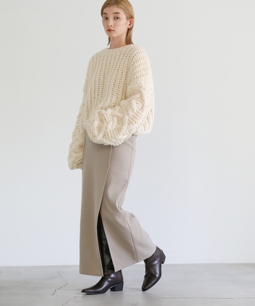 select MOCA(セレクトモカ)の「スクエアロングブーツ(ブーツ・レディース・ブラック/ブラウン・SMALL/MEDIUM/LARGE)」の3枚目の写真