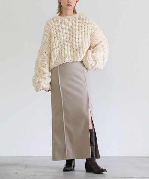 select MOCA(セレクトモカ)の「スクエアロングブーツ(ブーツ・レディース・ブラック/ブラウン・SMALL/MEDIUM/LARGE)」の8枚目の写真