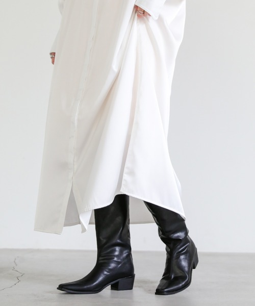 select MOCA(セレクトモカ)の「スクエアロングブーツ(ブーツ・レディース・ブラック/ブラウン・SMALL/MEDIUM/LARGE)」の15枚目の写真