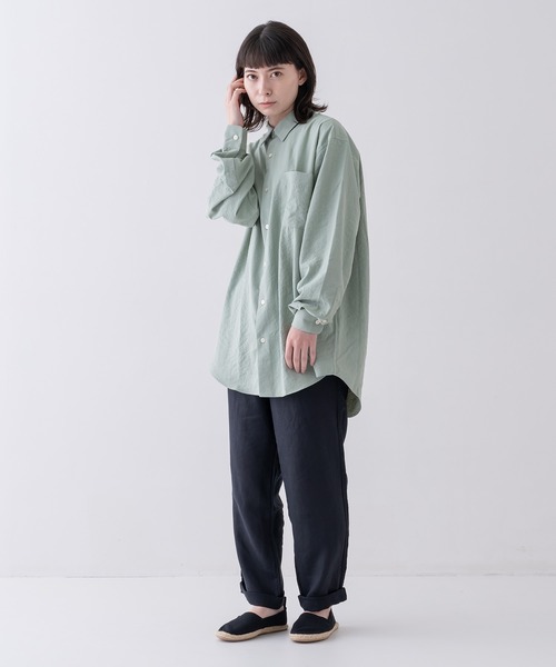 BRICK & SONS(ブリックアンドサンズ)の「リラックスレギュラーカラーシャツ<セージグリーン>(シャツ/ブラウス・メンズ・セージグリーン・LL/M/L)」の7枚目の写真