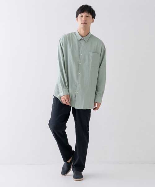 BRICK & SONS(ブリックアンドサンズ)の「リラックスレギュラーカラーシャツ<セージグリーン>(シャツ/ブラウス・メンズ・セージグリーン・LL/M/L)」の10枚目の写真