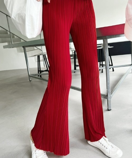 NANING9(ナンニング)の「NANING9 切りっぱなしバンディングプリーツパンツ(その他パンツ・レディース・ブラック/ベージュ/グレー/レッド/グリーン・FREE)」の18枚目の写真