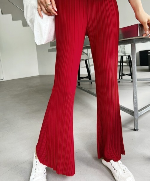 NANING9(ナンニング)の「NANING9 切りっぱなしバンディングプリーツパンツ(その他パンツ・レディース・ブラック/ベージュ/グレー/レッド/グリーン・FREE)」の19枚目の写真