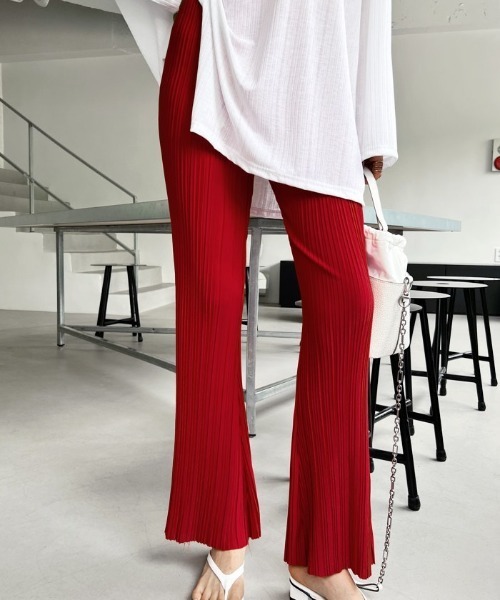 NANING9(ナンニング)の「NANING9 切りっぱなしバンディングプリーツパンツ(その他パンツ・レディース・ブラック/ベージュ/グレー/レッド/グリーン・FREE)」の21枚目の写真