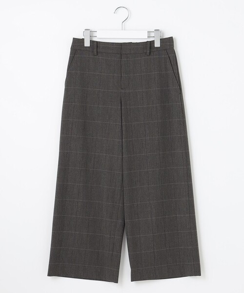 J.PRESS(ジェイプレス)の「【洗える】アルガンシルクチェック ワイドパンツ(その他パンツ・レディース・ブラウン系3/ライトグレー系3・T15/T17/T13)」の12枚目の写真