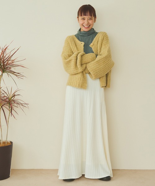 Crisp（クリスプ）の「ケーブルエンボスフレアスカート（スカート・レディース・ベージュ/ホワイト・FREE）」の18枚目の写真