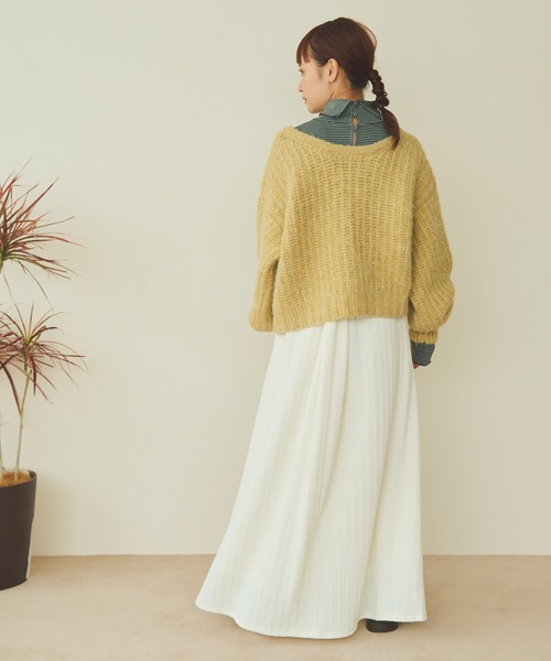 Crisp（クリスプ）の「ケーブルエンボスフレアスカート（スカート・レディース・ベージュ/ホワイト・FREE）」の20枚目の写真