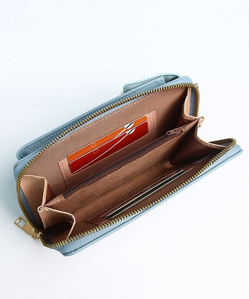 LOPASS（ロパス）の「クロコ型押し　ミニお財布ショルダー/スマホ入れ（ショルダーバッグ・レディース・グレー/グリーン/ピンク/ブラック・FREE）」の9枚目の写真