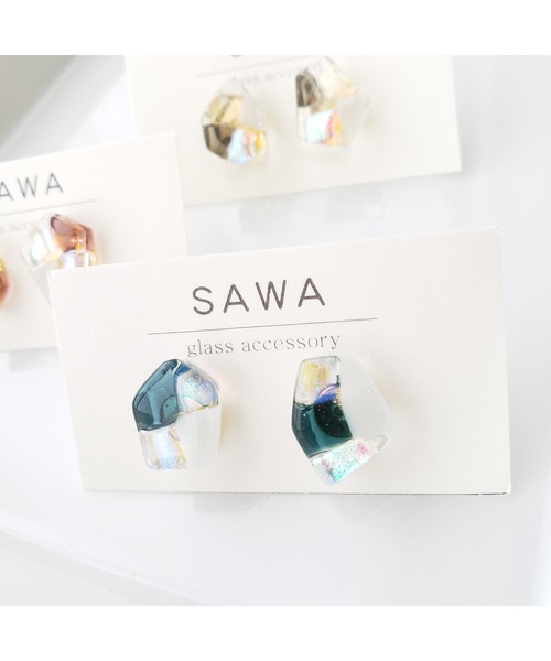 tone(トーン)の「【sawa】多角形ピアス(Sサイズ)(MA)(ピアス(両耳用)・レディース・パープル/グレー/グリーン系その他/ラベンダー・FREE)」の14枚目の写真