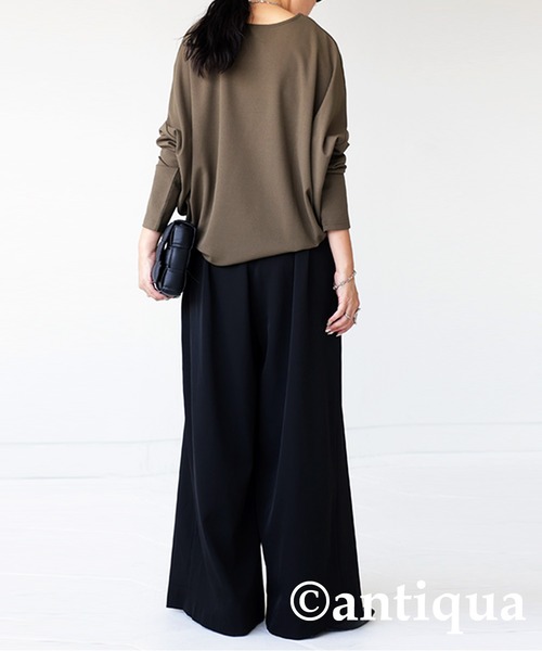 antiqua（アンティカ）の「プリーツタックワイドパンツ（その他パンツ・レディース・ブラック/グレー/グリーン・FREE）」の6枚目の写真