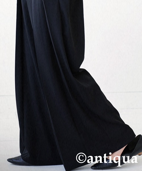 antiqua（アンティカ）の「プリーツタックワイドパンツ（その他パンツ・レディース・ブラック/グレー/グリーン・FREE）」の8枚目の写真