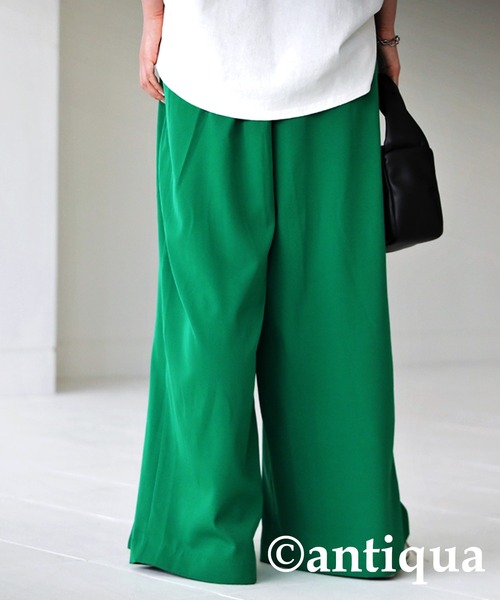 antiqua（アンティカ）の「プリーツタックワイドパンツ（その他パンツ・レディース・ブラック/グレー/グリーン・FREE）」の19枚目の写真