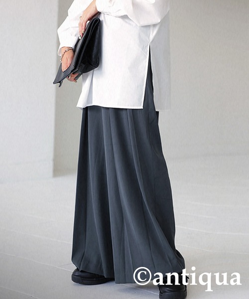antiqua（アンティカ）の「プリーツタックワイドパンツ（その他パンツ・レディース・ブラック/グレー/グリーン・FREE）」の16枚目の写真