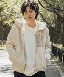 【OUTDOOR PRODUCTS/アウトドアプロダクツ】ボアフードブルゾン　パーカー　モコモコ　ビッグシルエット
