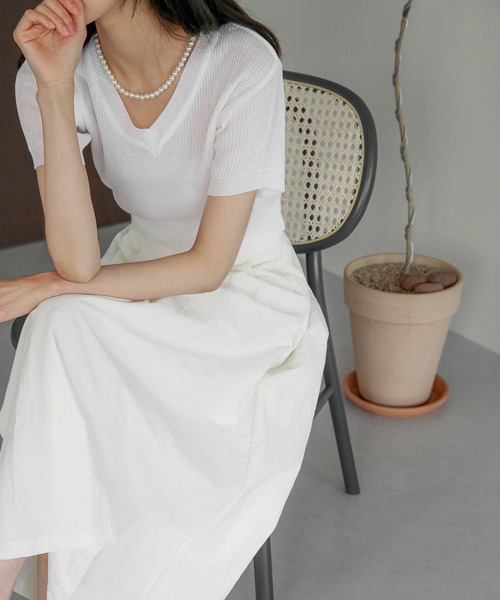 UNE MANSION（ユヌマンション）の「ワッシャーフレアロングスカート（スカート・レディース・スカイブルー/ネイビー/ピンク/アイボリー・FREE）」の10枚目の写真