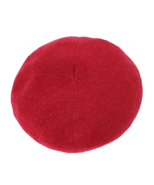 14+（イチヨンプラス）の「国産ラメ入りウールストレッチベレー帽（ハンチング/ベレー帽・レディース・ブラック/ベージュ/ネイビー/オフホワイト/レッド・FREE）」の5枚目の写真