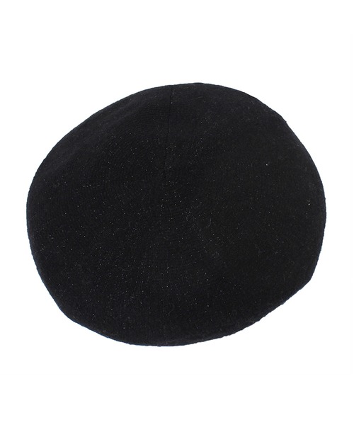 14+（イチヨンプラス）の「国産ラメ入りウールストレッチベレー帽（ハンチング/ベレー帽・レディース・ブラック/ベージュ/ネイビー/オフホワイト/レッド・FREE）」の7枚目の写真