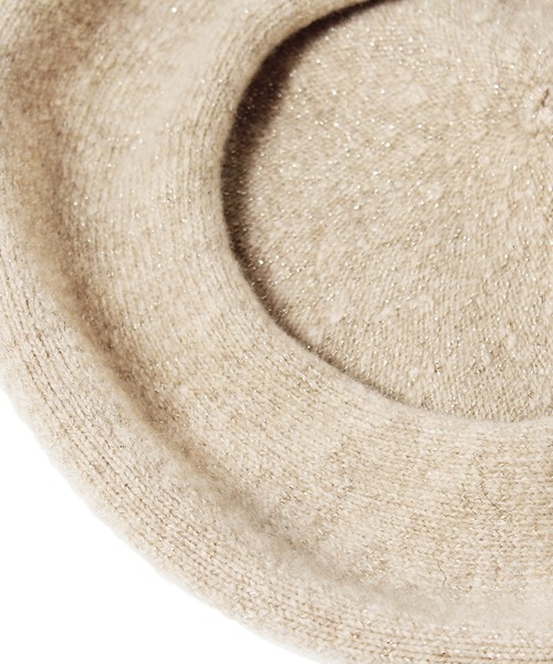 14+（イチヨンプラス）の「国産ラメ入りウールストレッチベレー帽（ハンチング/ベレー帽・レディース・ブラック/ベージュ/ネイビー/オフホワイト/レッド・FREE）」の11枚目の写真