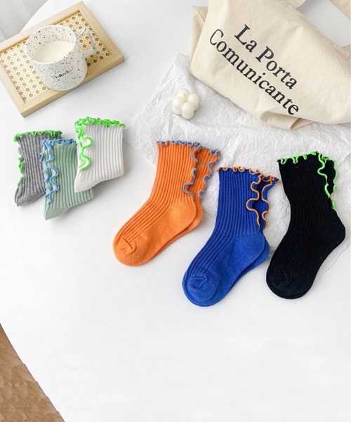 Bambin（ボンバン）の「【 Bambin / ボンバン 】 メロウ リブ ソックス 3足セット（ソックス/靴下・キッズ・A/B・L/XL/M/S）」の5枚目の写真