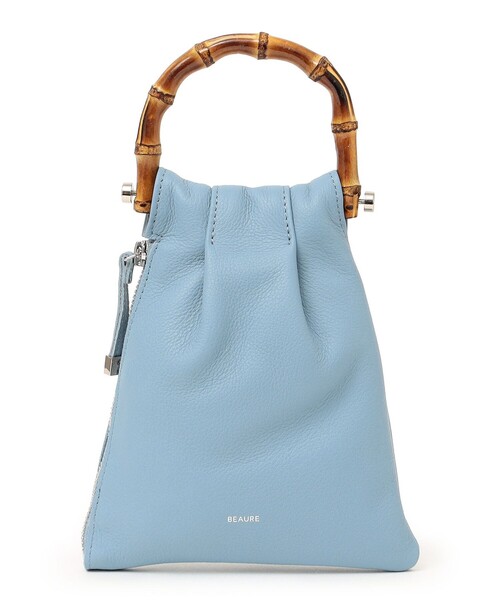 Beau're(ヴュレ)の「BEAURE:バンブーハンドルポシェット◇(ショルダーバッグ・レディース・ブラック/ラベンダー/スカイブルー・ONE SIZE)」の3枚目の写真
