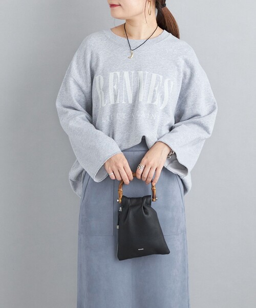 Beau're(ヴュレ)の「BEAURE:バンブーハンドルポシェット◇(ショルダーバッグ・レディース・ブラック/ラベンダー/スカイブルー・ONE SIZE)」の5枚目の写真