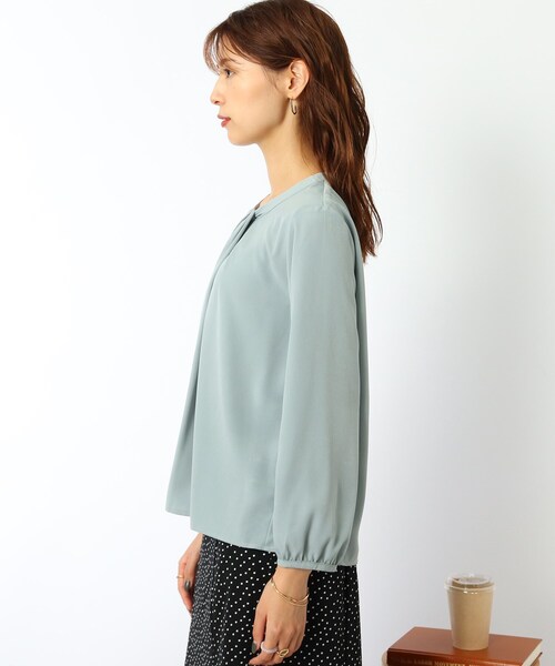 DRESKIP(ドレスキップ)の「◆ボウタイ風ブラウス(シャツ/ブラウス・レディース・サックスブルー/ホワイト系3/ブラック系/ナチュラル・03/02/04)」の6枚目の写真