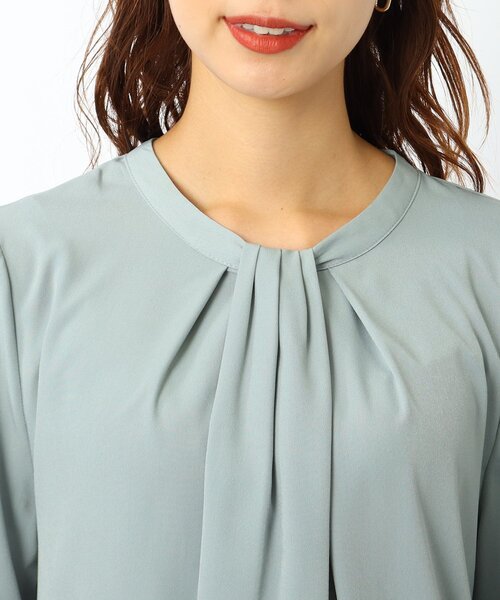 DRESKIP(ドレスキップ)の「◆ボウタイ風ブラウス(シャツ/ブラウス・レディース・サックスブルー/ホワイト系3/ブラック系/ナチュラル・03/02/04)」の8枚目の写真