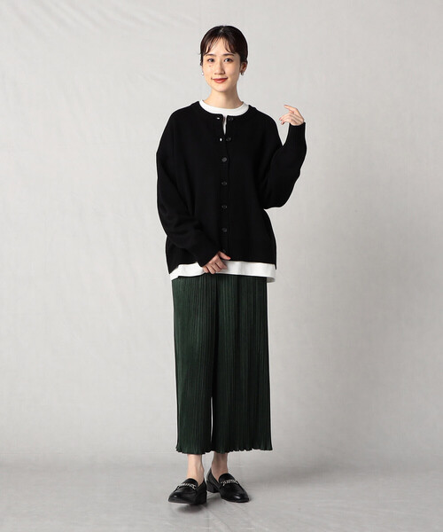 Comme Ca Mature(コムサマチュア)の「【セットアイテム】 ロンT+カーディガン(カーディガン/ボレロ・レディース・ブラック/サーモンピンク/グリーン/グレイッシュベージュ・FREE)」の8枚目の写真