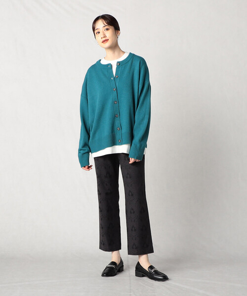 Comme Ca Mature(コムサマチュア)の「【セットアイテム】 ロンT+カーディガン(カーディガン/ボレロ・レディース・ブラック/サーモンピンク/グリーン/グレイッシュベージュ・FREE)」の12枚目の写真