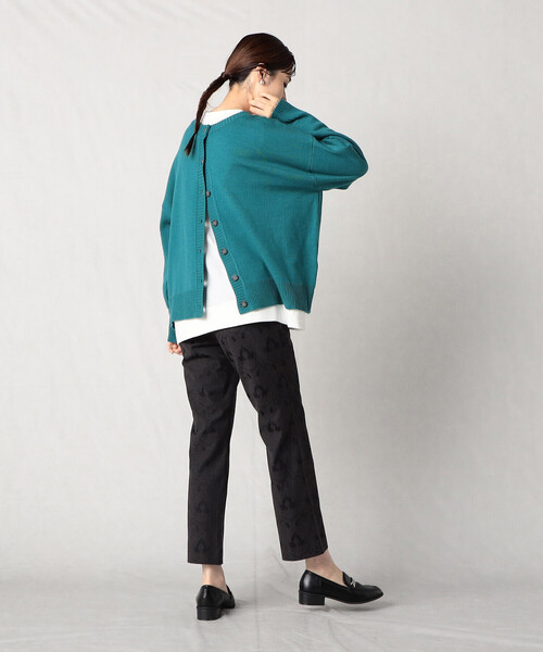 Comme Ca Mature(コムサマチュア)の「【セットアイテム】 ロンT+カーディガン(カーディガン/ボレロ・レディース・ブラック/サーモンピンク/グリーン/グレイッシュベージュ・FREE)」の13枚目の写真