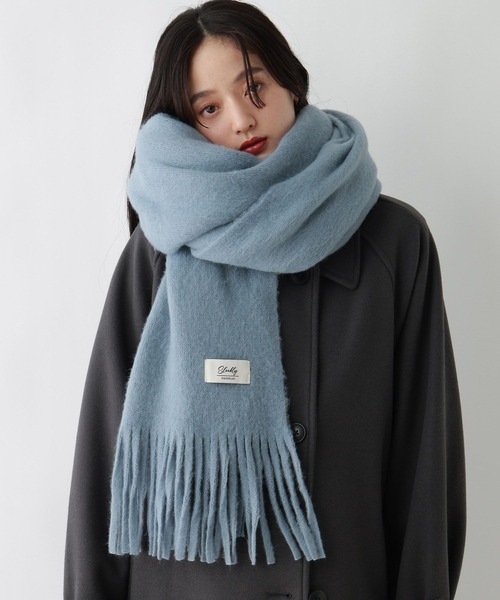 ラッセル編み/ボリュームフリンジマフラー（マフラー）｜RAGEBLUE