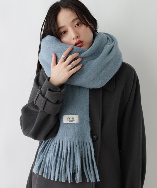 ラッセル編み/ボリュームフリンジマフラー（マフラー）｜RAGEBLUE