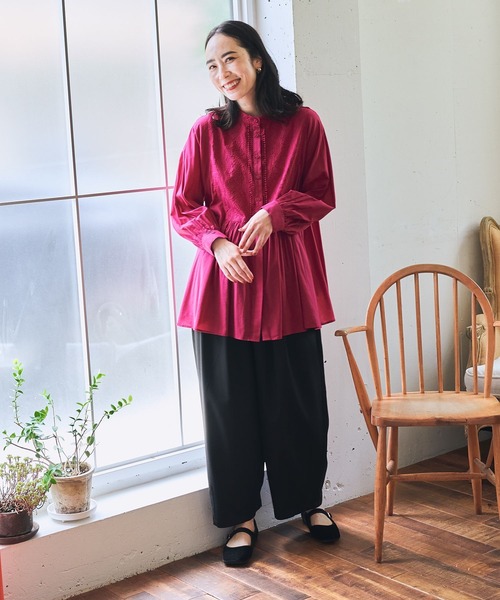 studio CLIP（スタディオクリップ）の「【みんなのリクエストパンツ】サーカスパンツ（その他パンツ・レディース・ブラック/その他7/ボルドー/モカ/カーキ・MEDIUM/LARGE/PF）」の17枚目の写真